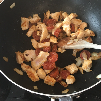 Chicken and chorizo risotto